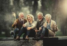 I’m here! | friendship and interest in each other Old friends having a good time