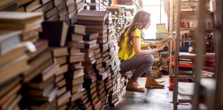 Amid people and books people and books